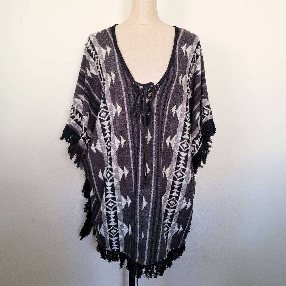 Artee Couture aztec cape/poncho OS